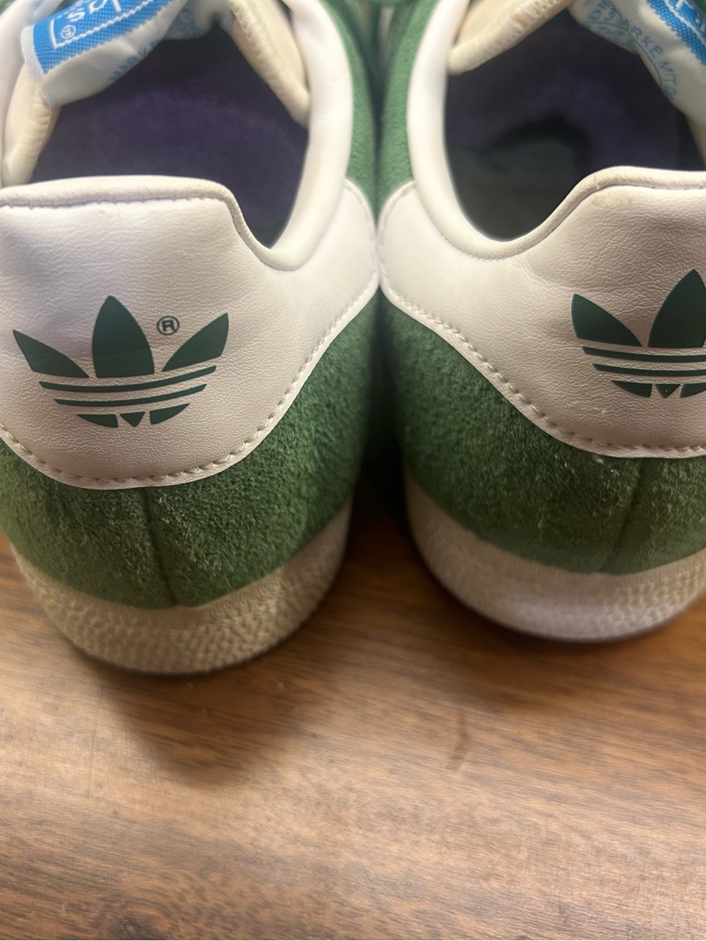 Adidas Original Green Gazelle Suede Sneakers with White rims Women’s 7 - Picture 6 of 6